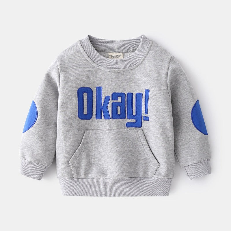 [513217] - Atasan Anak Sweater - Motif Okay Alphabet Bordir