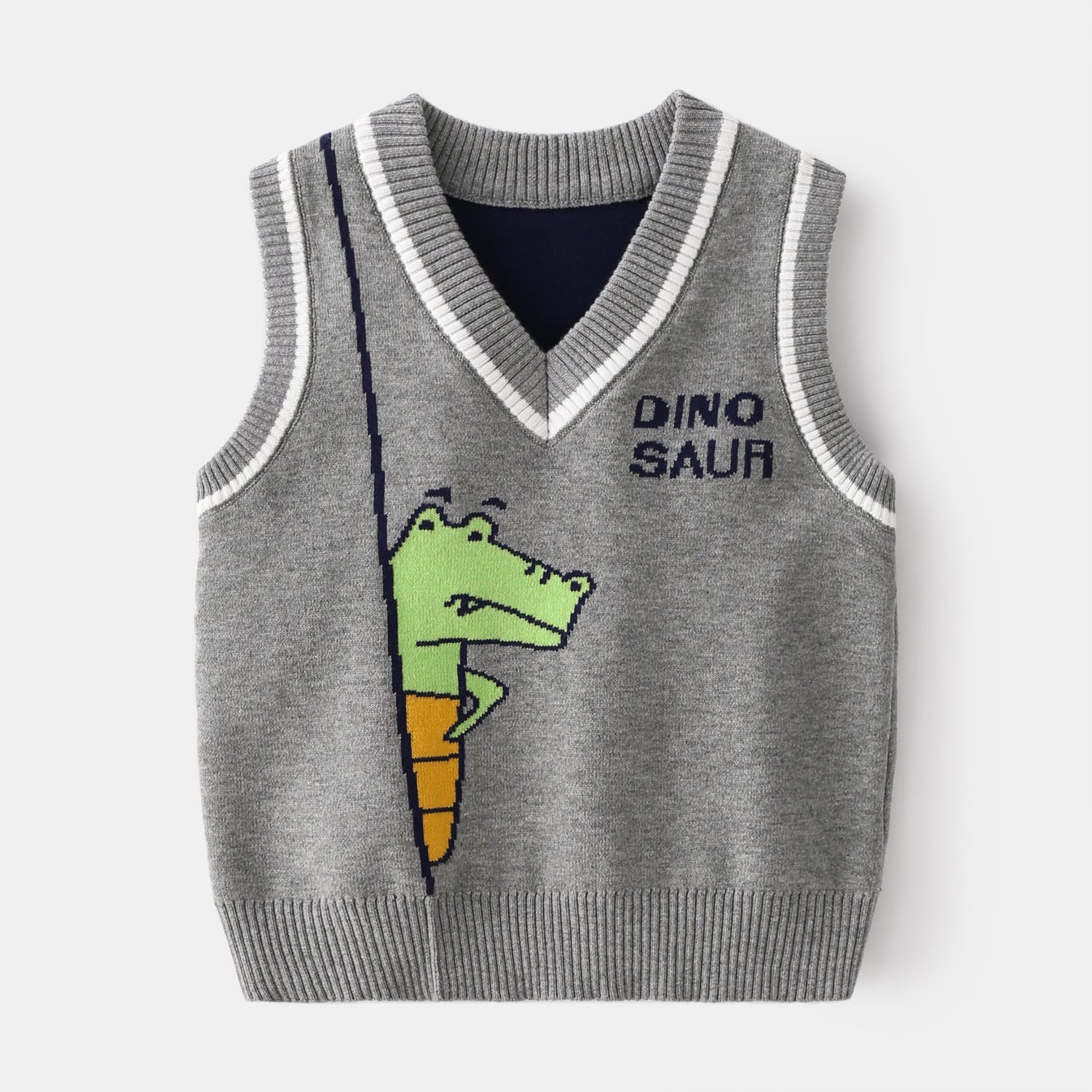 [513223] - Atasan Anak Sweater Kutung - Motif Half Dinosaur