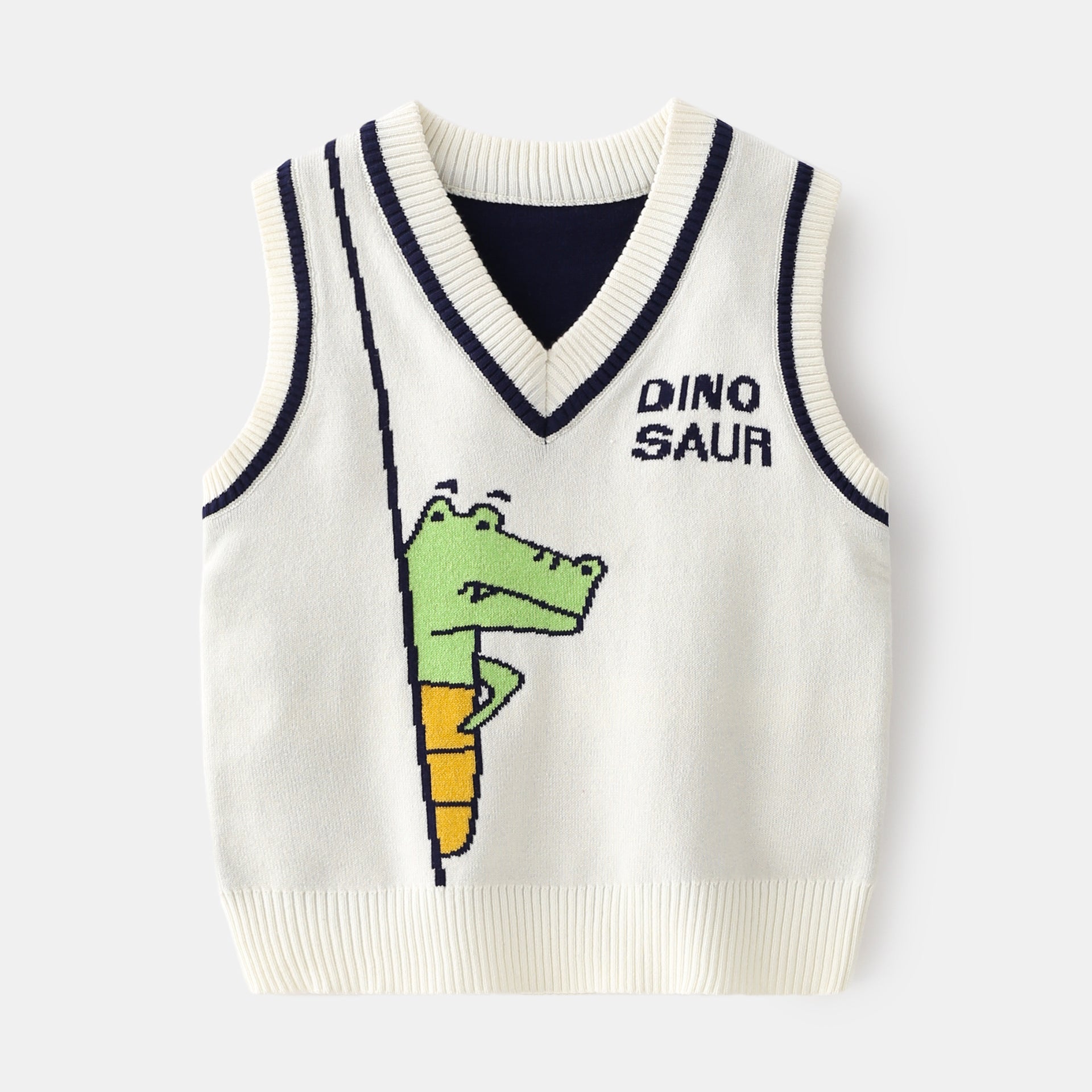 [513223] - Atasan Anak Sweater Kutung - Motif Half Dinosaur