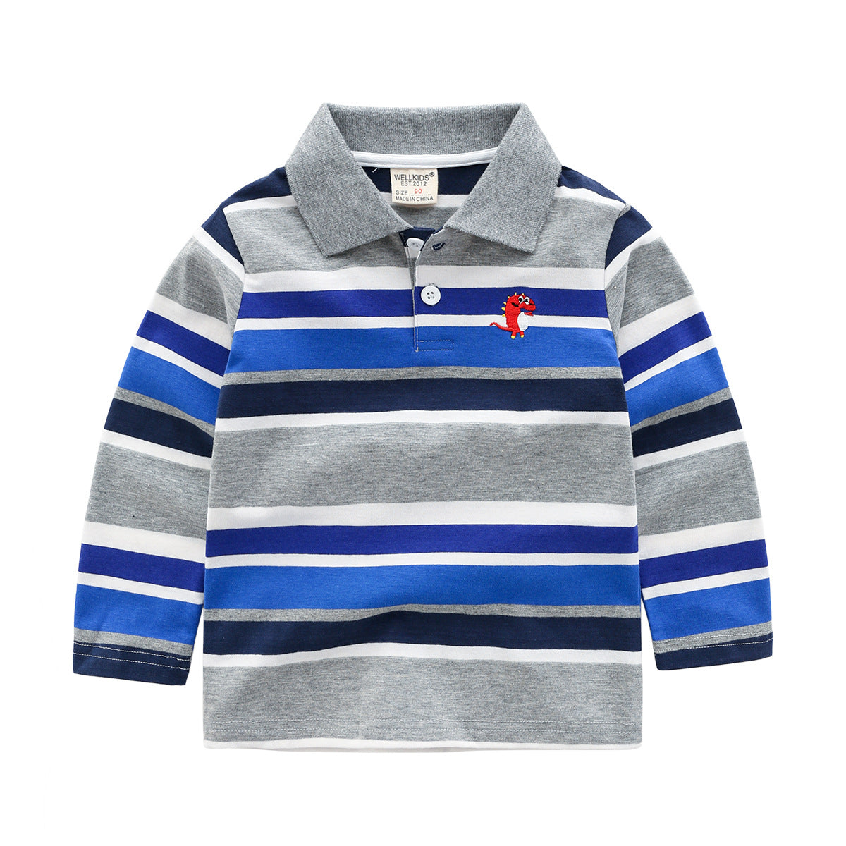 [513226] - Atasan Anak Cowok Kaos Polo - Motif Dino Line