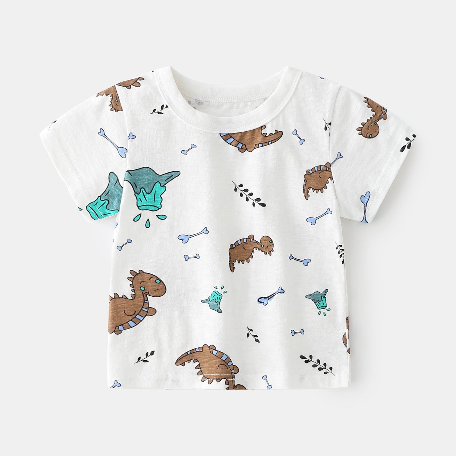 [513227] - Atasan Kaos Santai Anak - Motif Hungry Dino