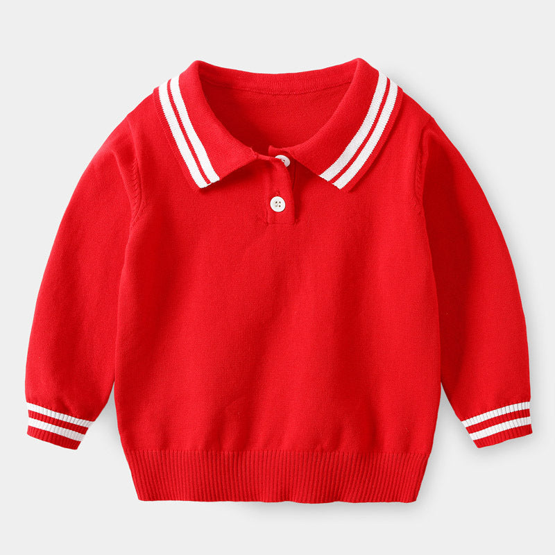 [513238] - Atasan Anak Sweater Polos - Motif Plain Lines