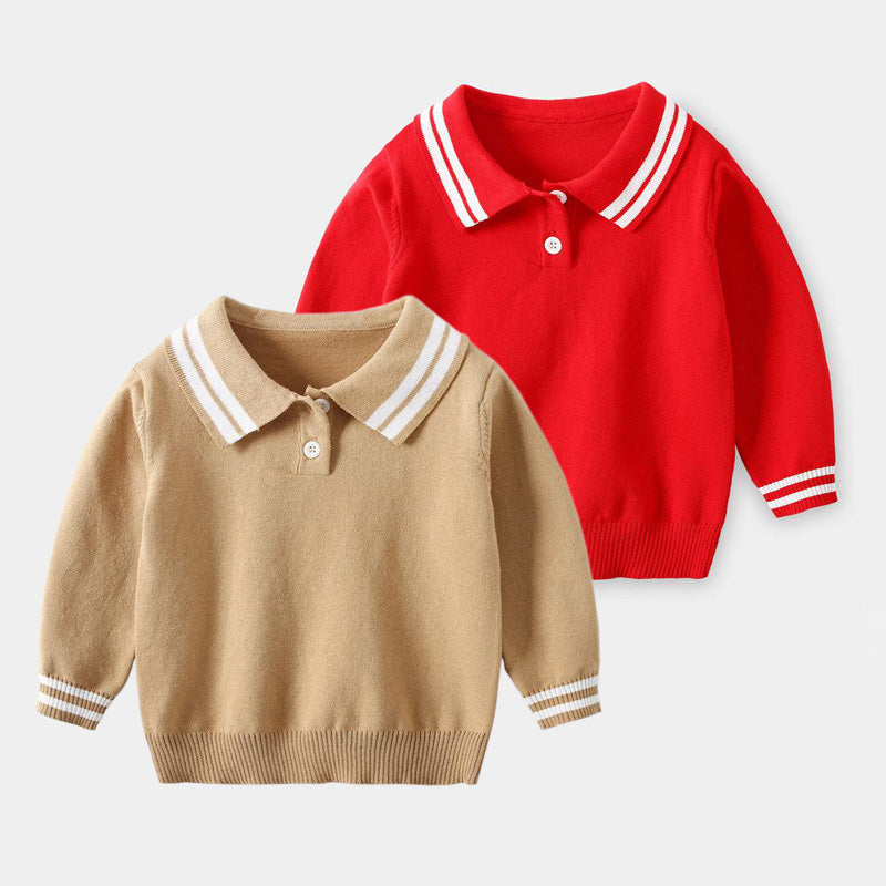 [513238] - Atasan Anak Sweater Polos - Motif Plain Lines