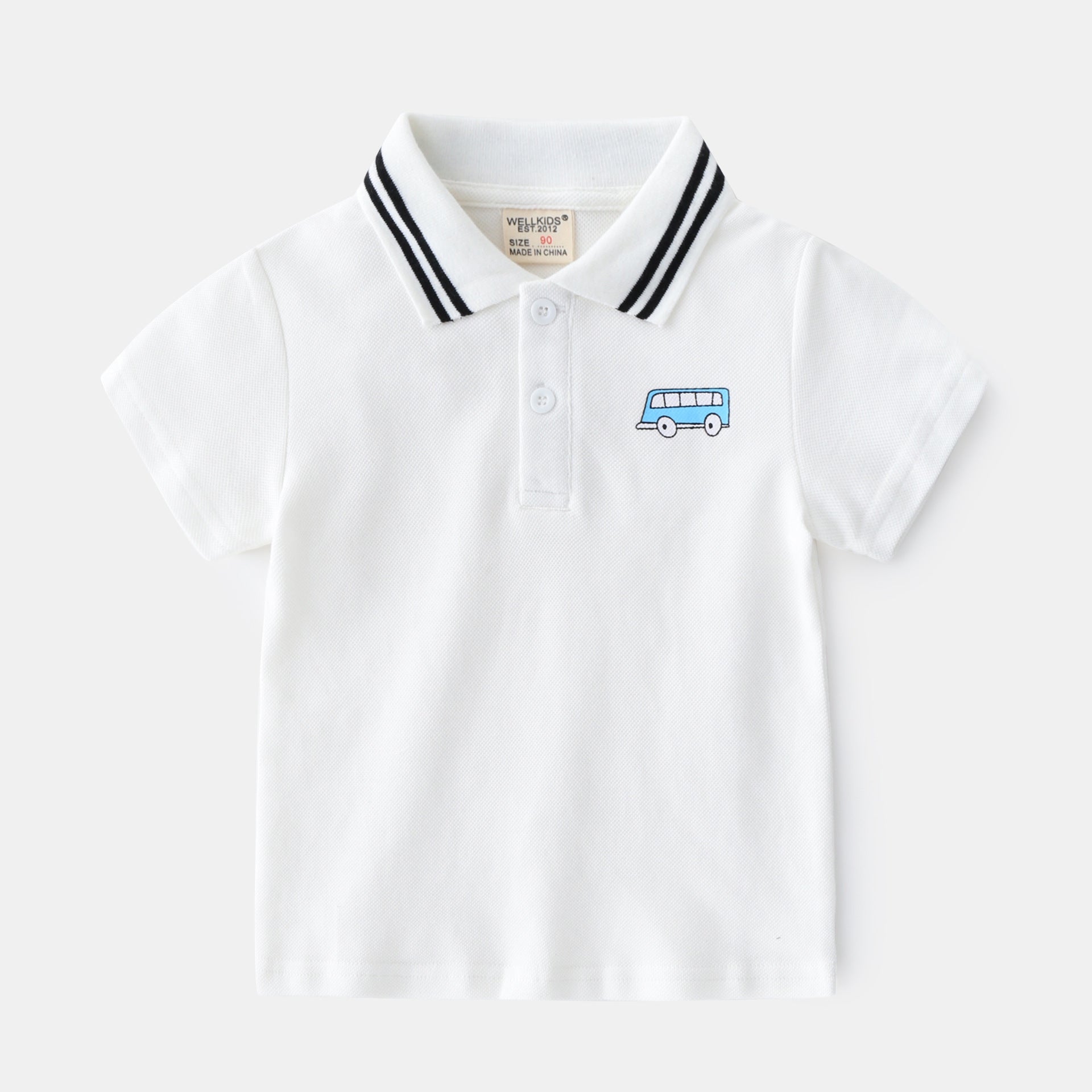 [513241] - Atasan Kaos Polo Anak - Motif Travel Bus