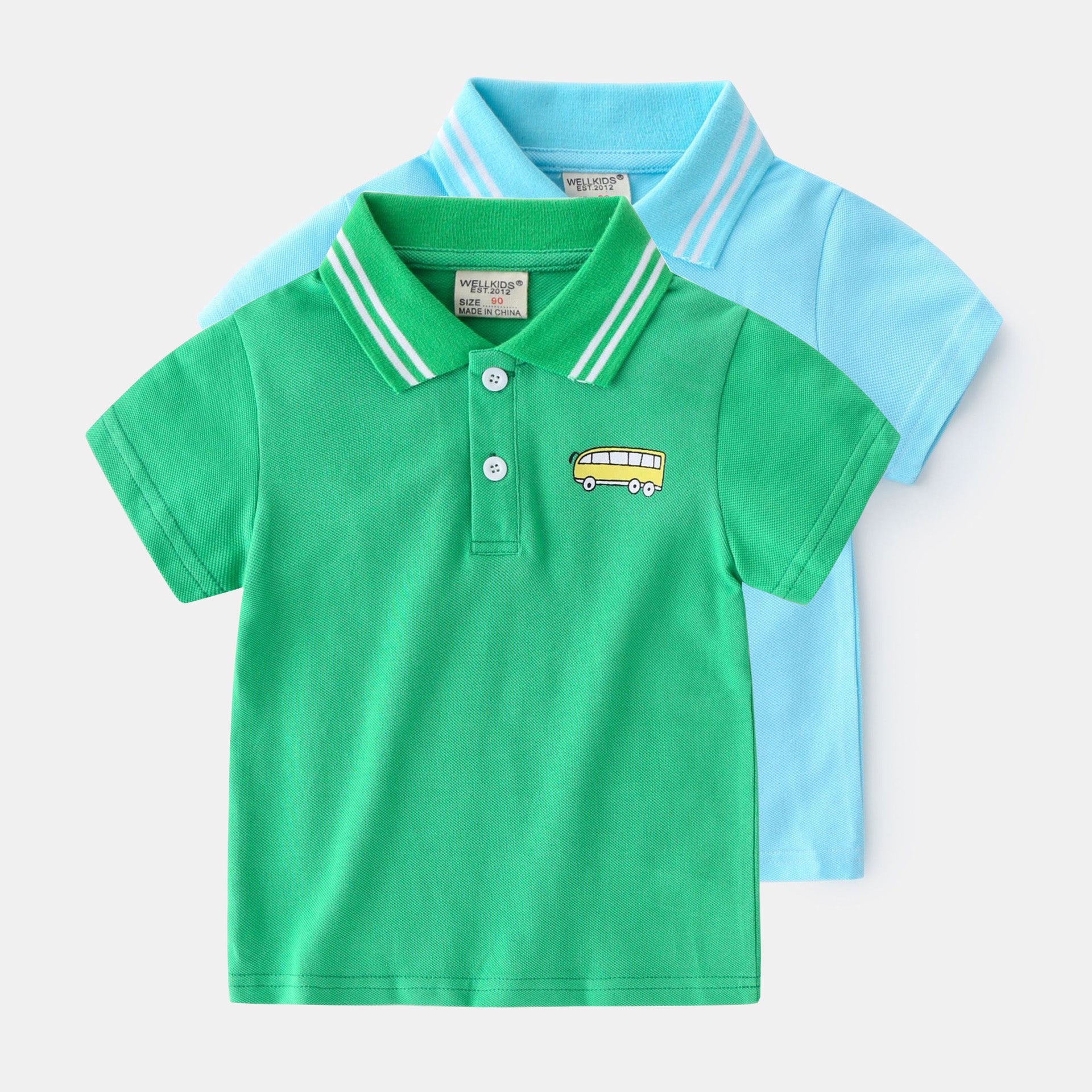 [513241] - Atasan Kaos Polo Anak - Motif Travel Bus