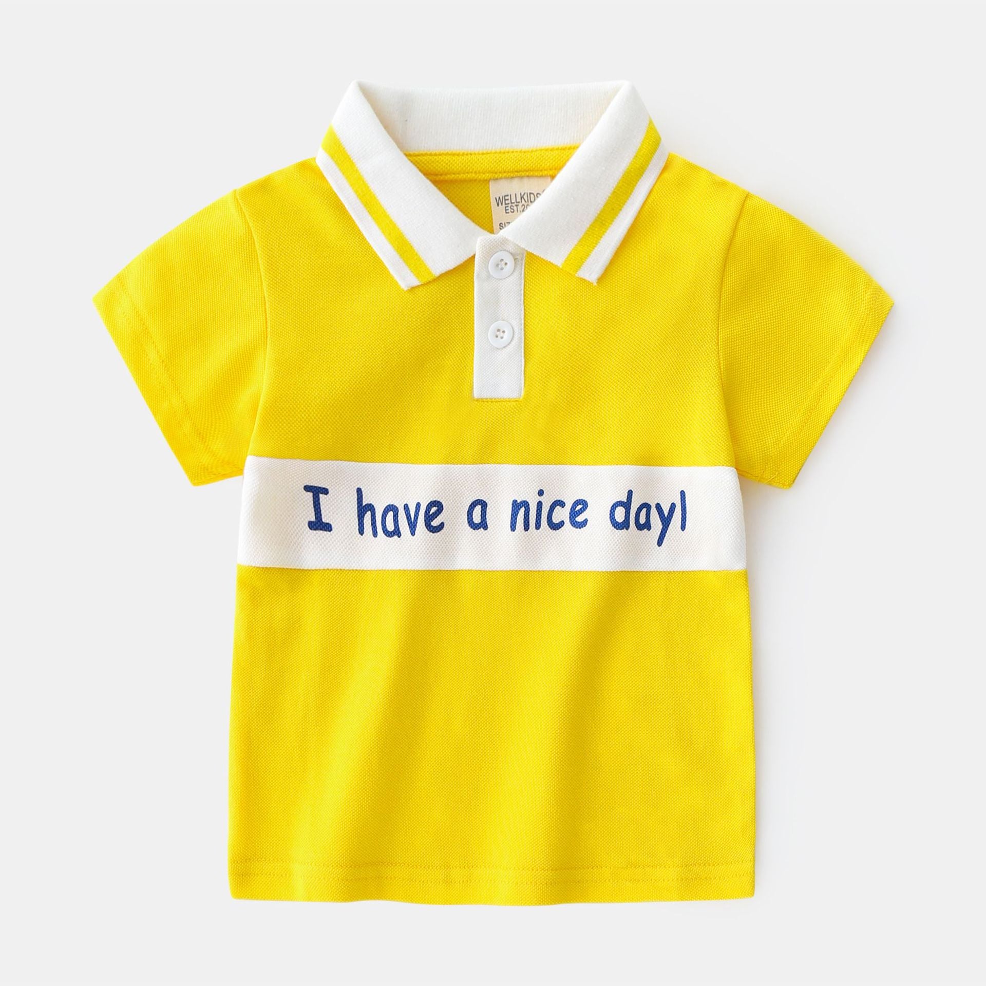 [513249] - Fashion Atasan Kaos Polo Anak - Motif Nice Day