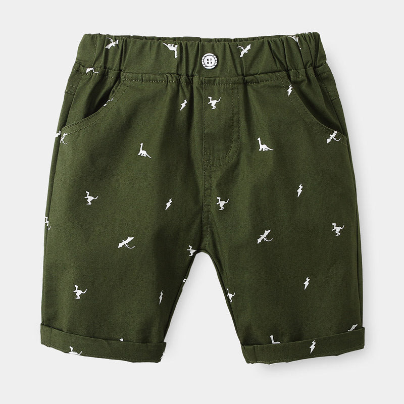 [513296] - Bawahan Pendek / Celana Style Santai Anak - Motif Dino Mini