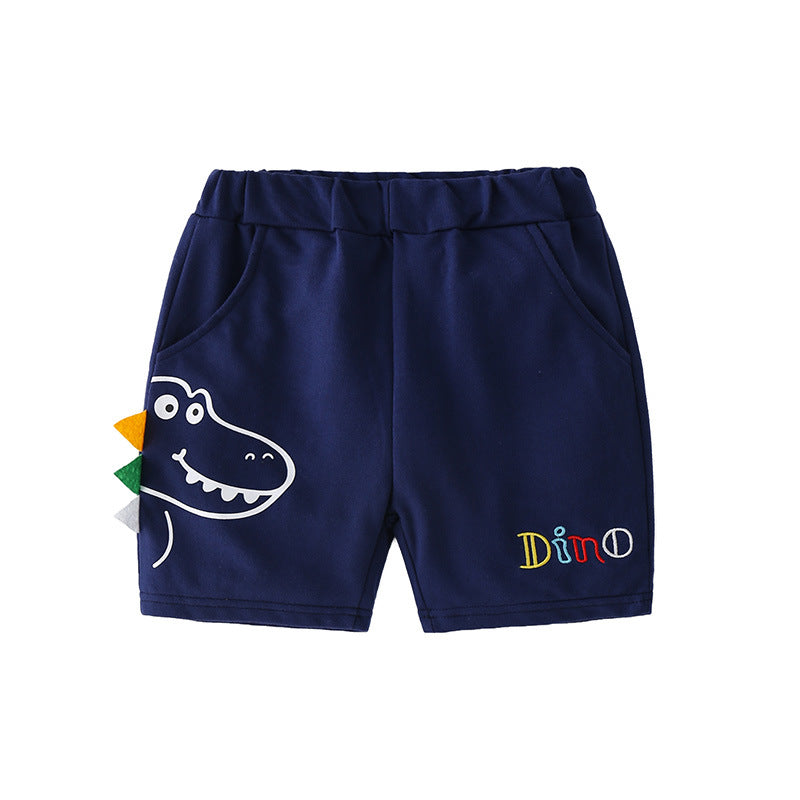 [513302] - Bawahan Pendek / Celana Boxer Anak - Motif Dino 3D