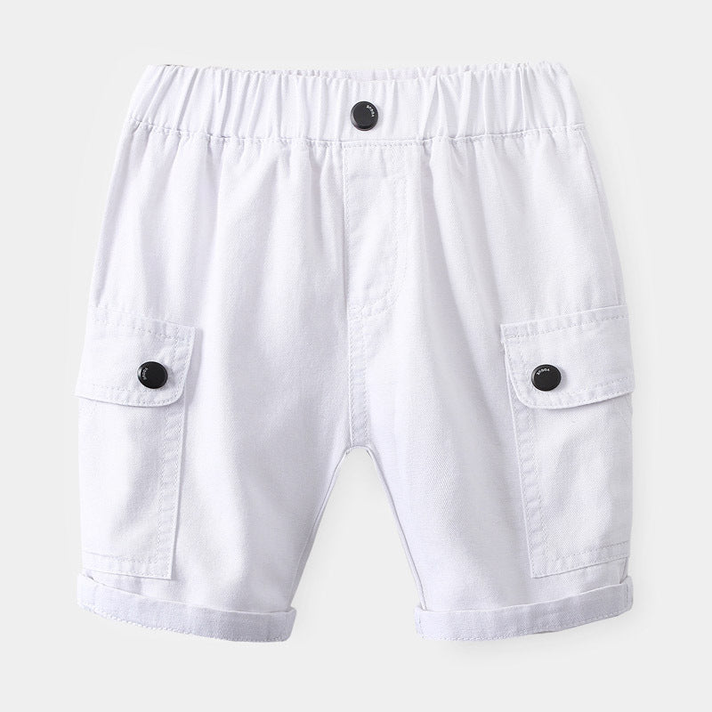 [513332] - Bawahan Pendek / Celana Style Santai Anak Import - Motif Button Pouch