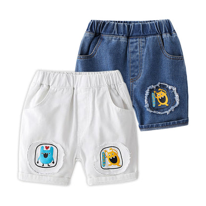 [513340] - Bawahan Pendek / Celana Jeans Anak - Motif Little Monster