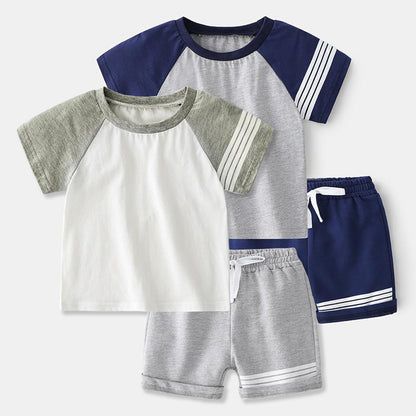 [513364] - Setelan Ootd Style Anak - Motif Color Border