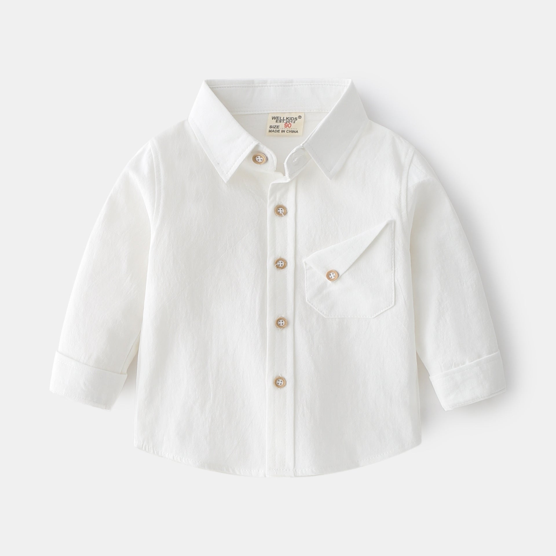 [513427] - Baju Atasan Kemeja Polos Anak - Motif Saggy Pockets