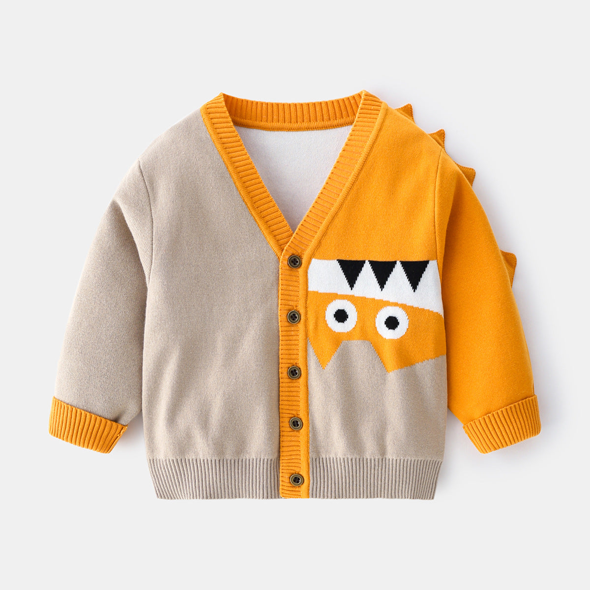 [513442] - Atasan 3D Jaket Cardigan Anak - Motif Inverted Dino