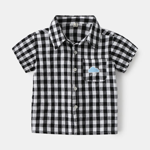 [513462] - Atasan Kemeja Anak / Baju Kemeja Anak - Motif Rain Cloud