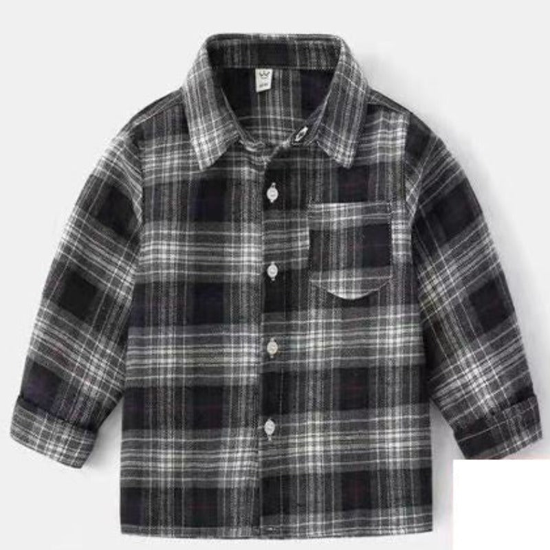 [513485] - Baju Atasan Kemeja Anak - Motif Slashing Line