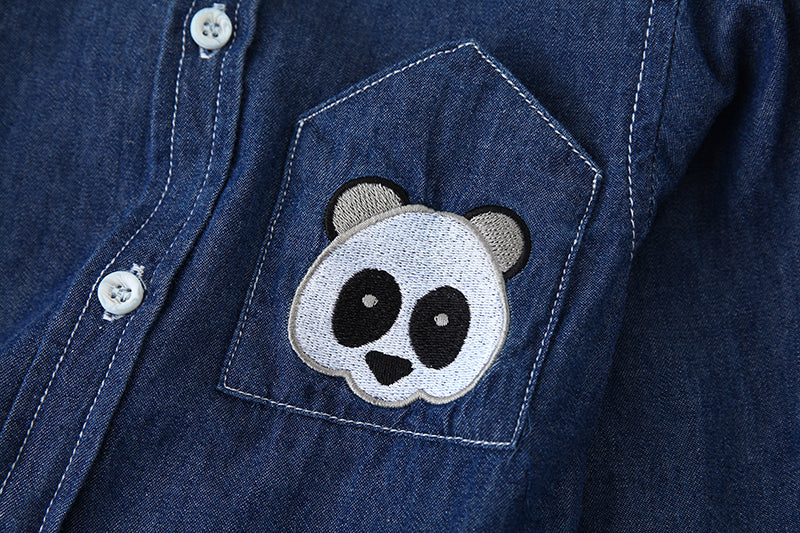 [513490] - Baju Atasan Kemeja Anak - Motif Panda Face