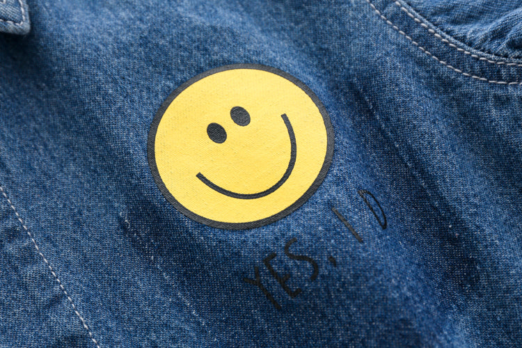 [513493] - Baju Atasan Kemeja Anak - Motif Smile Pouch