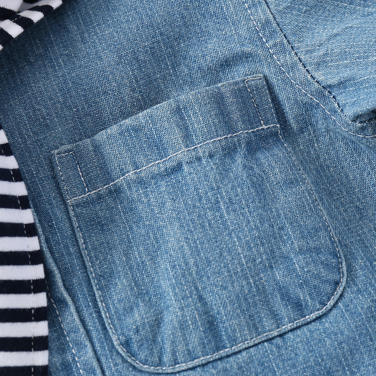 [513499] - Atasan Kemeja Jeans Fashion Anak - Motif Sailor Tie