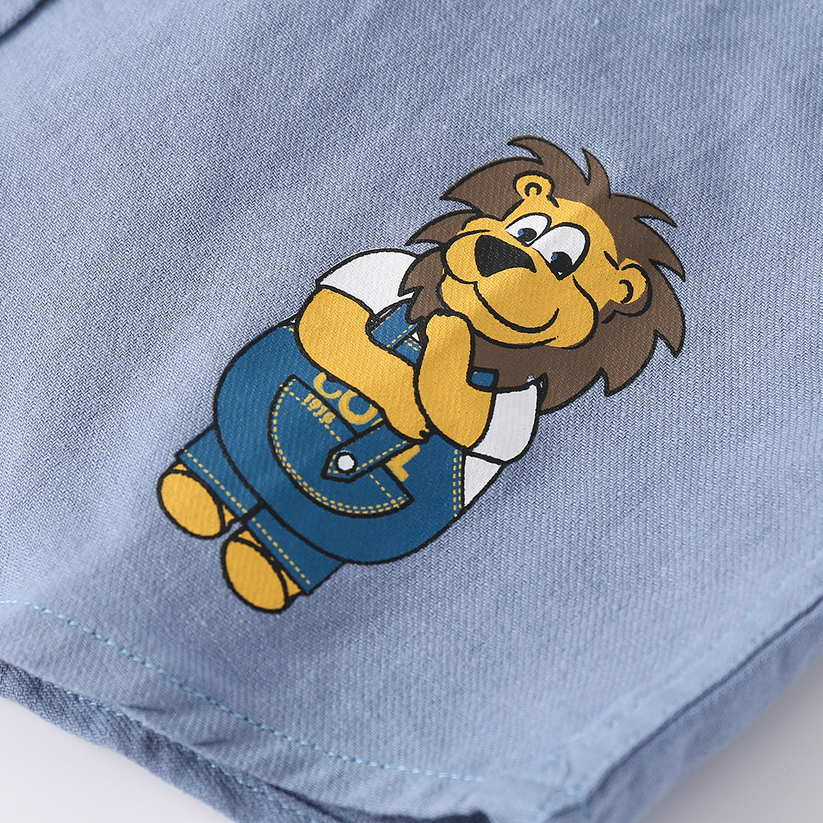 [513501] - Baju Atasan Import Kemeja Anak - Motif Lion Mascot