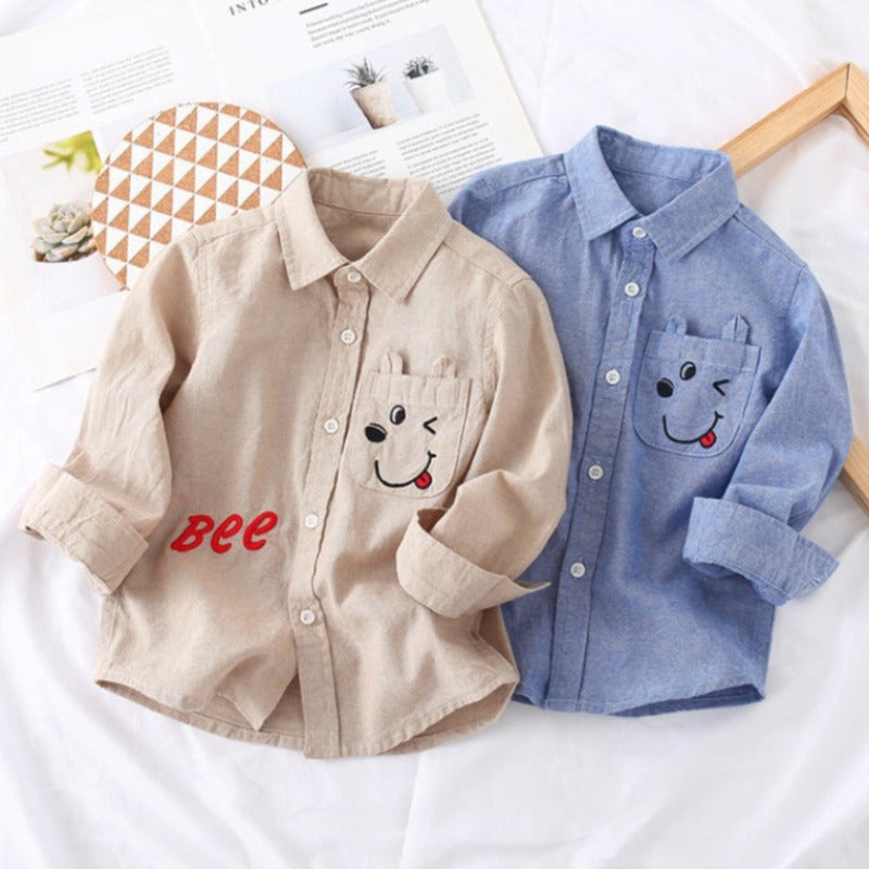 [513504] - Baju Atasan Kemeja Anak - Motif Bee Face