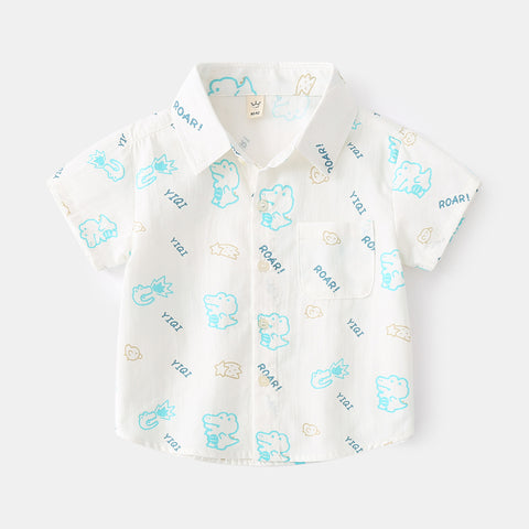 [513510] - Atasan Kemeja Anak - Motif Yiqi Roar