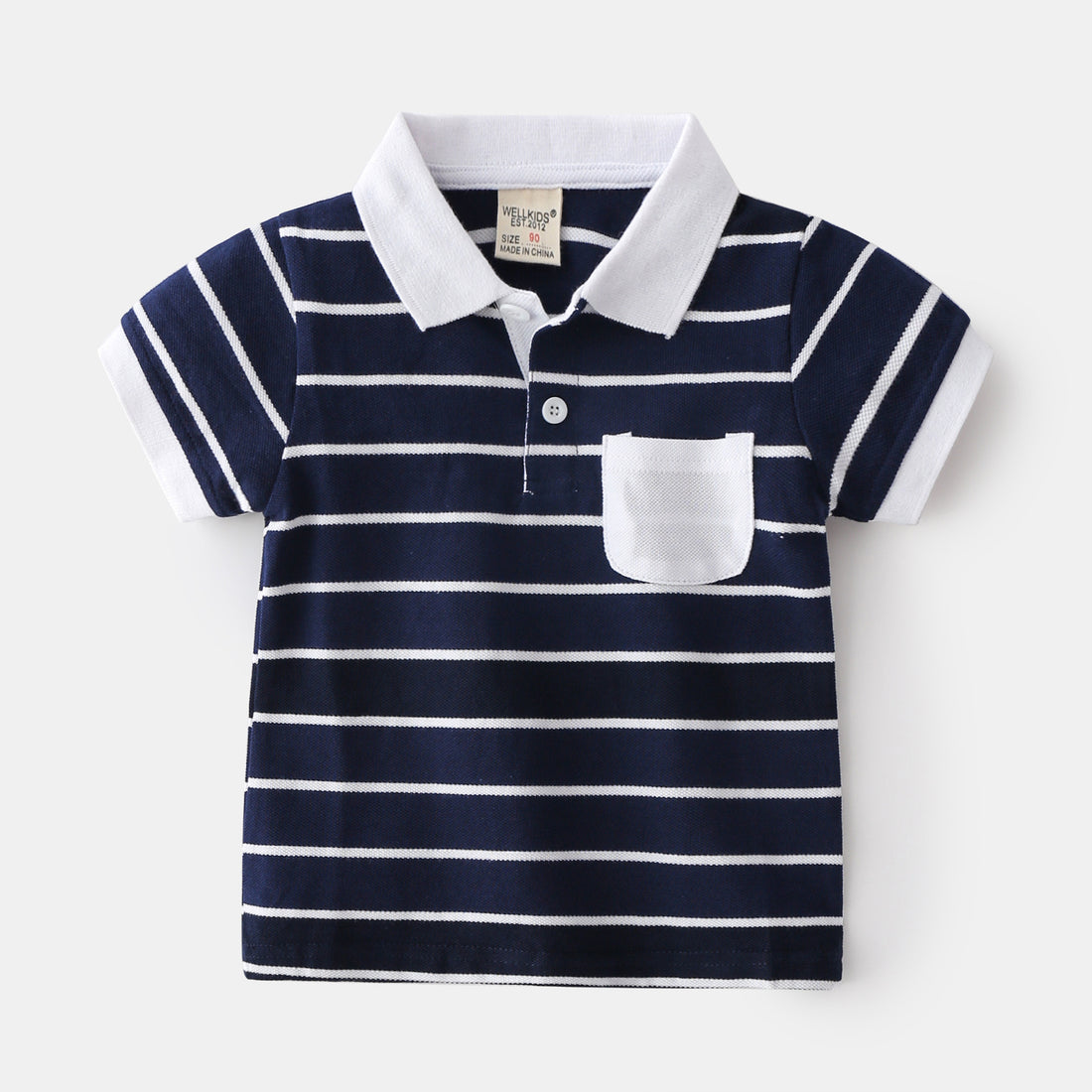 [513514] - Atasan Kaos Polo Anak - Motif Pocket Line