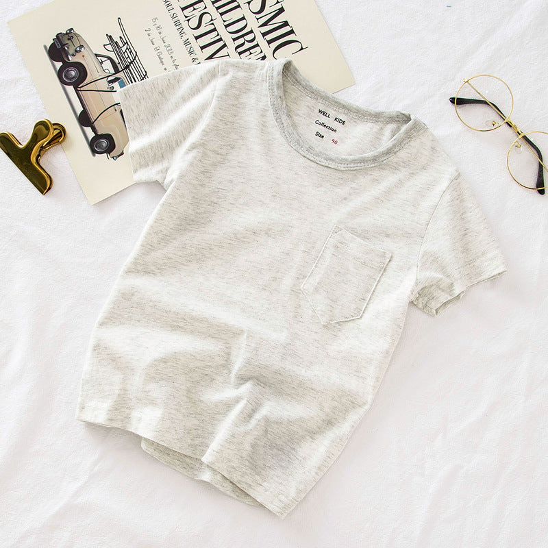 [513516] - Atasan Kaos Anak - Motif Plain Pocket