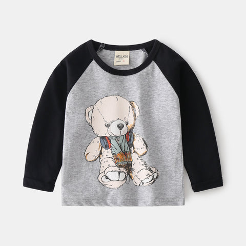 [513522] - Atasan Kaos Anak - Motif Bear Headphone