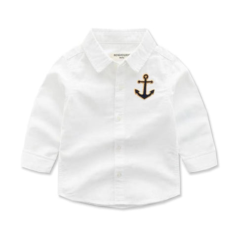 [513525] - Atasan Kemeja Anak - Motif Little Anchor