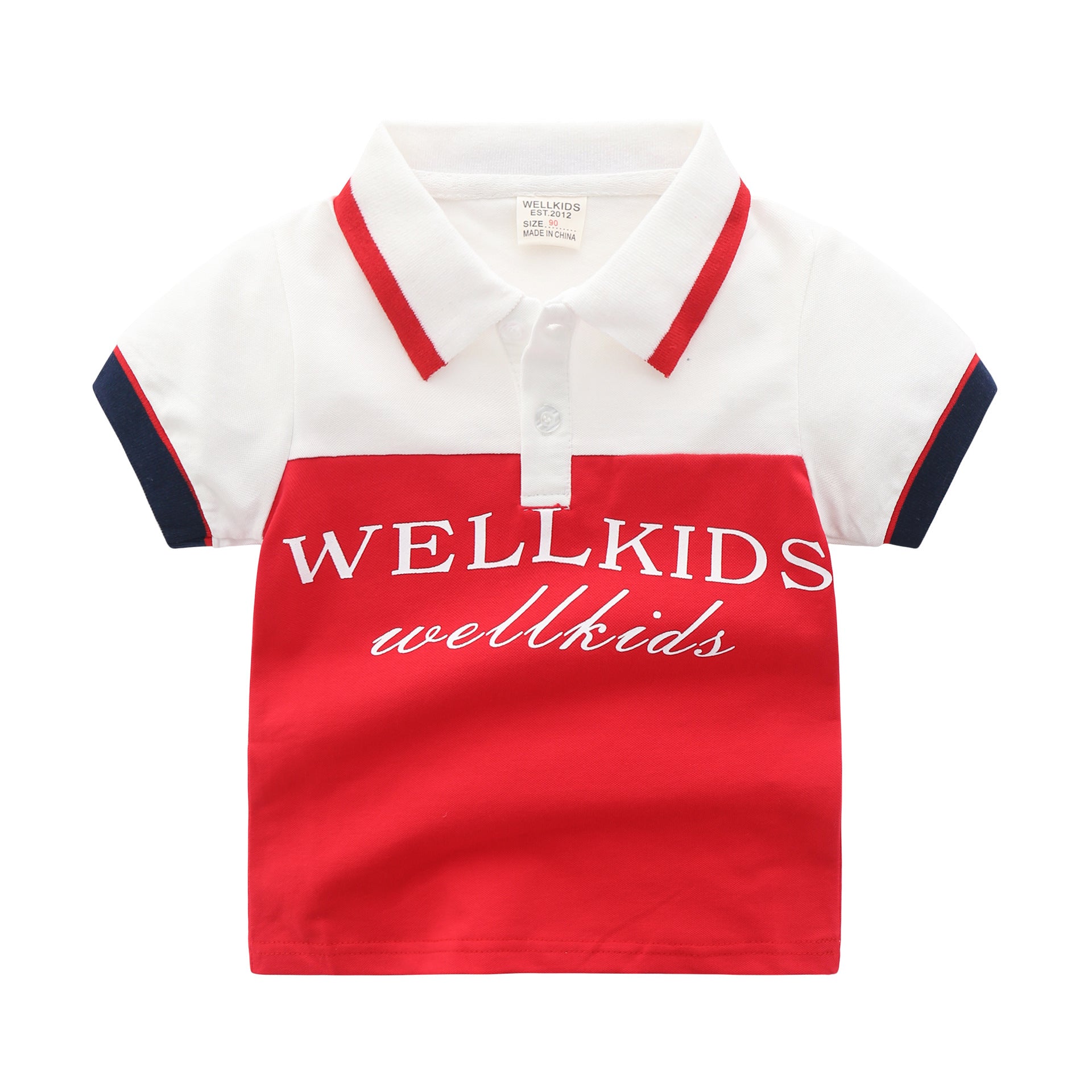 [513544] - Atasan Kaos Kerah Polo Lengan Pendek Anak Laki-laki - Motif Well Shirt