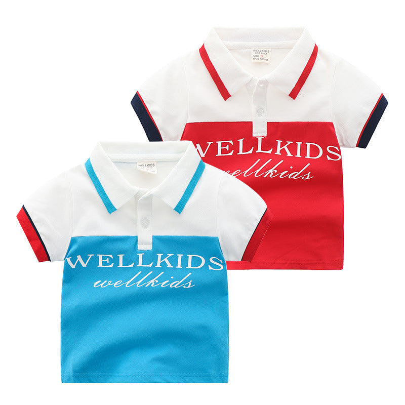 [513544] - Atasan Kaos Kerah Polo Lengan Pendek Anak Laki-laki - Motif Well Shirt