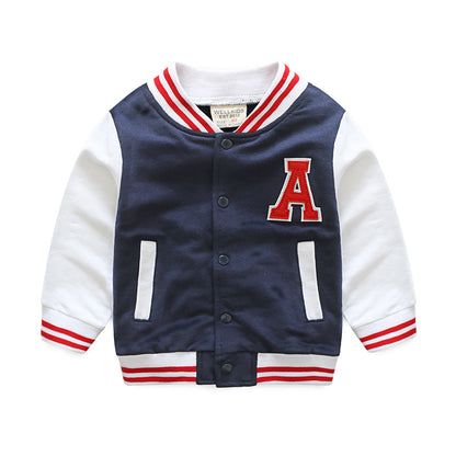 [513548] - Atasan Jaket Baseball Lengan Panjang Anak Laki-laki - Motif A Line