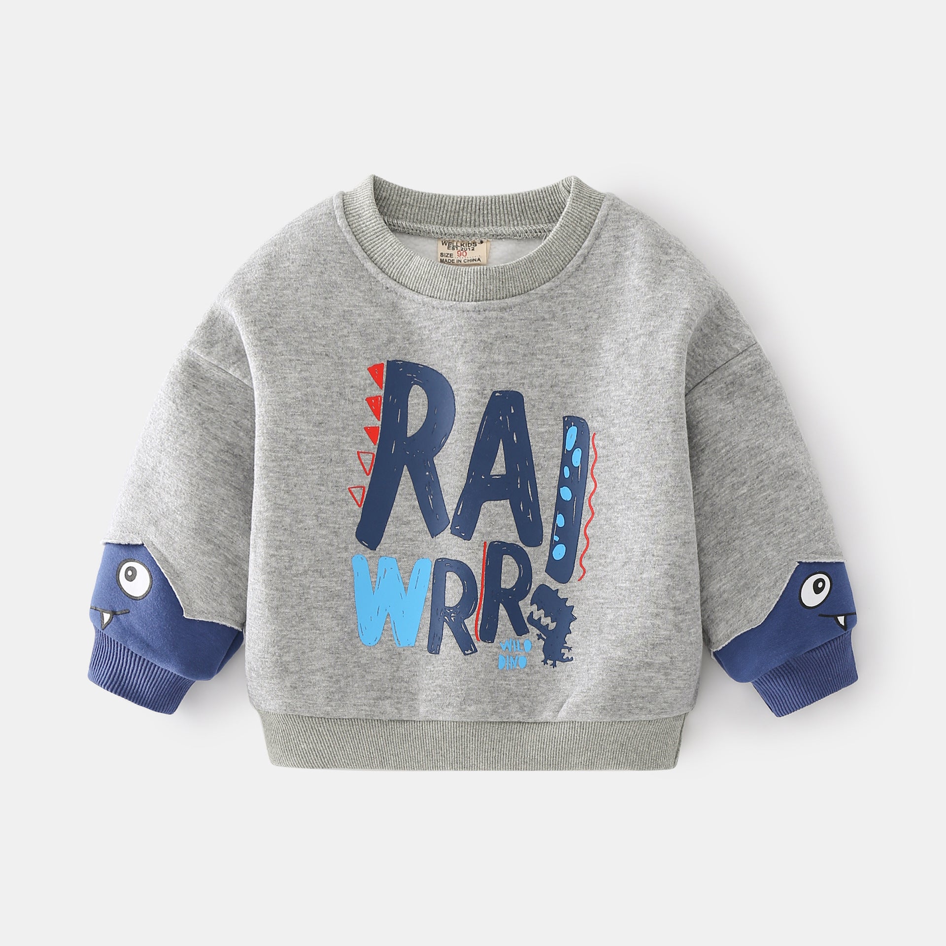 [513571] - Atasan Sweater Dinosaurus Lengan Panjang Anak Laki-laki - Motif Rai Wrr