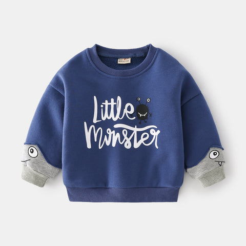 [513580] - Atasan Sweater Lengan Panjang Anak Laki-laki - Motif Little Monster