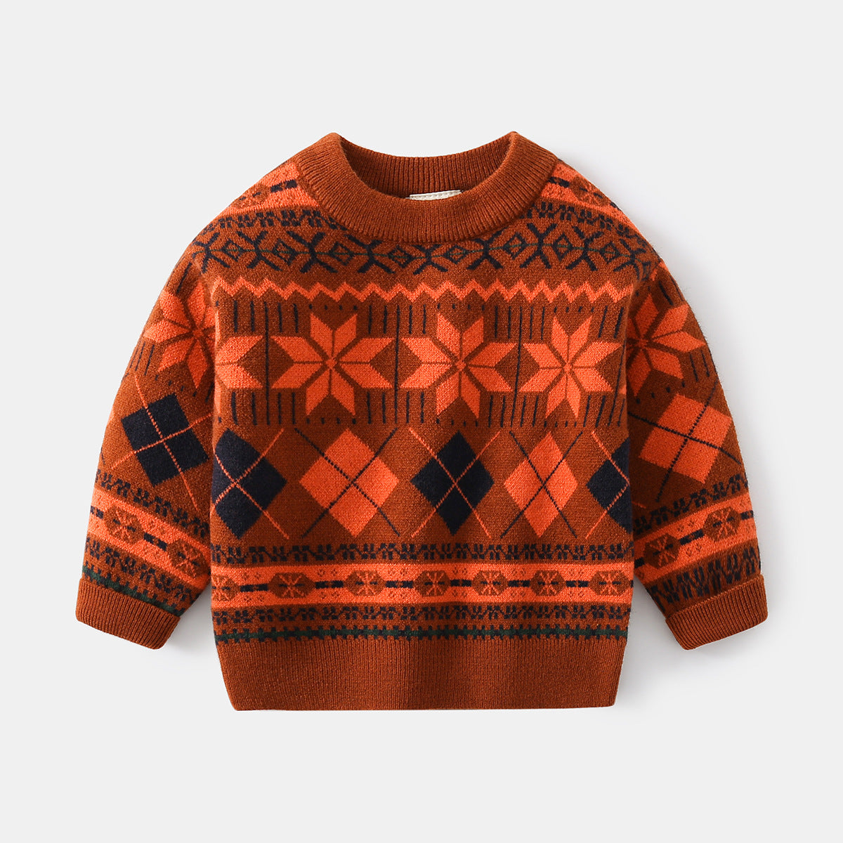 [513586] - Atasan Sweater Rajut Lengan Panjang Anak Cowok Cewek - Motif Abstract Geometry ko