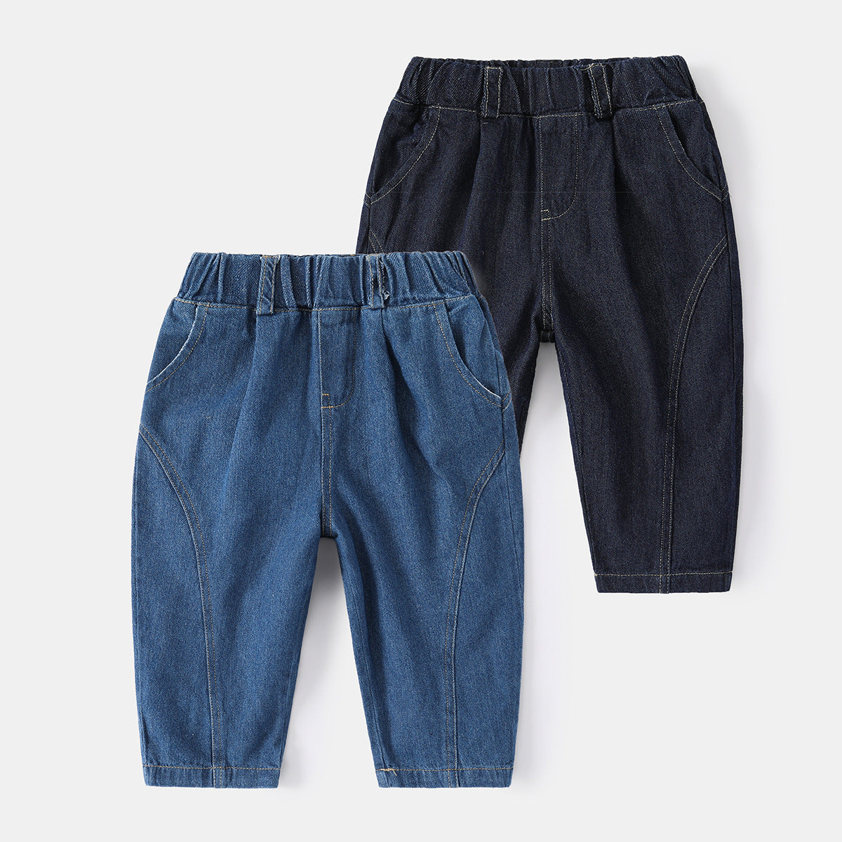 [513593] - Bawahan Celana Panjang Jeans Anak Laki Laki Cowok - Motif Curved Plain