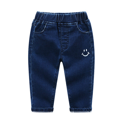 [513594] - Bawahan Celana Panjang Jeans Anak Laki-Laki - Motif Little Smile