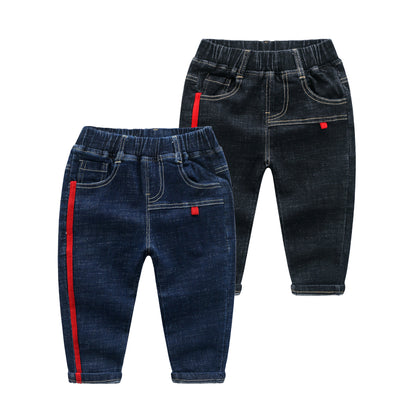 [513595] - Bawahan Celana Panjang Jeans Anak Laki-Laki - Motif Strip Side