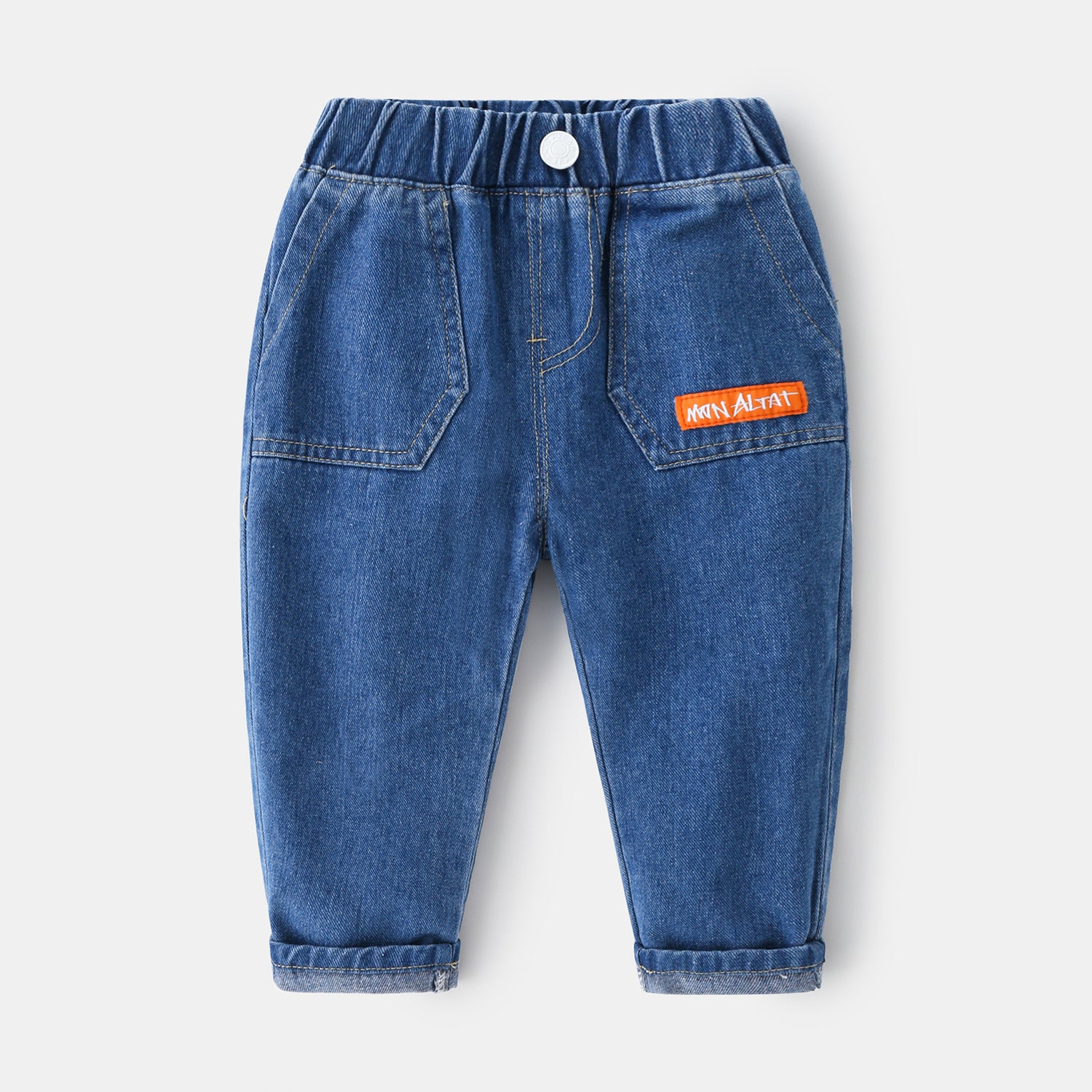 [513599] - Bawahan Celana Panjang Jeans Anak Laki-Laki - Motif Alphabet Labels