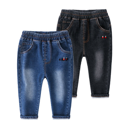[513605] - Bawahan Celana Panjang Jeans Gradasi Import Anak Laki-Laki - Motif Little Thing