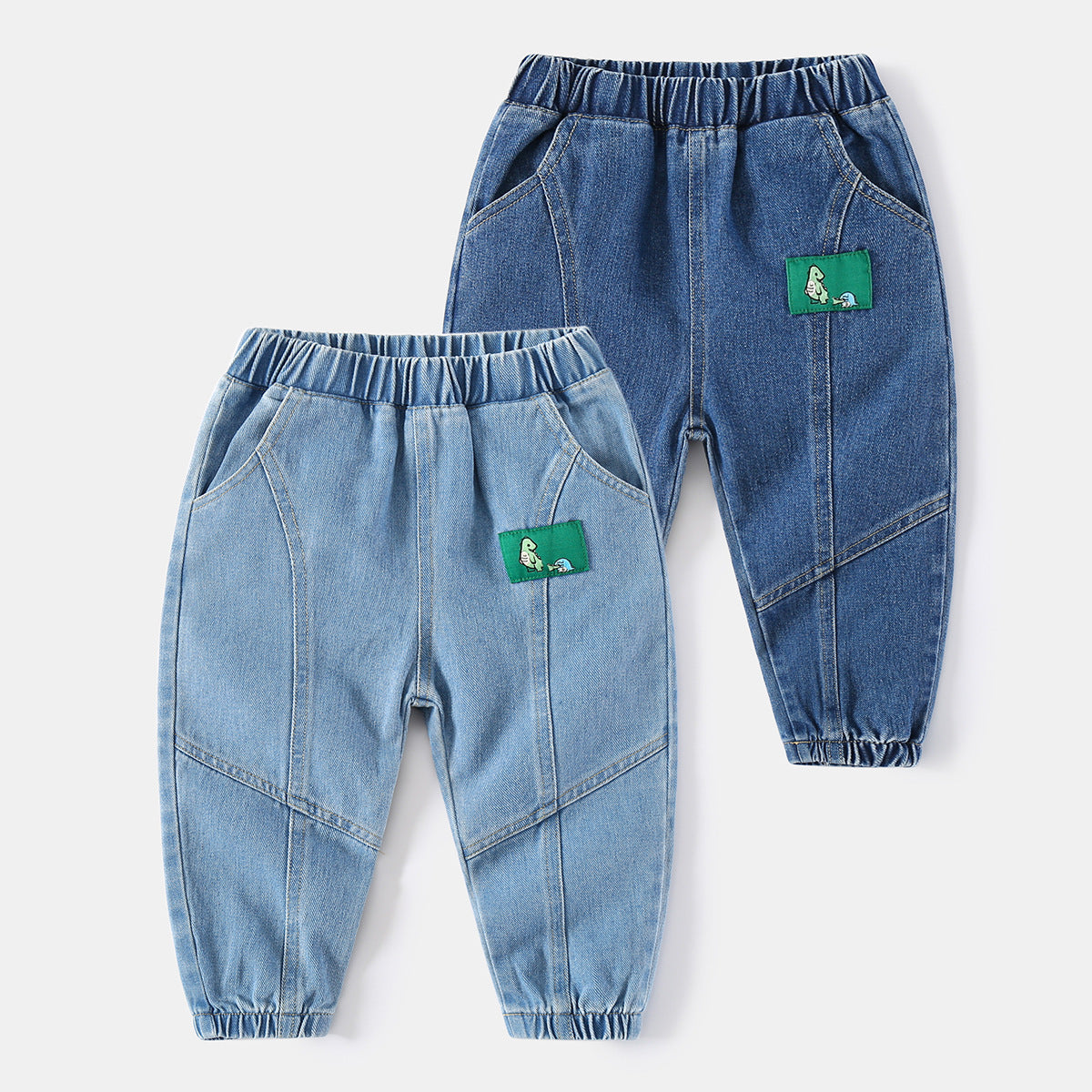 [513607] - Bawahan Celana Panjang Jeans Anak Cowok - Motif Small Dino