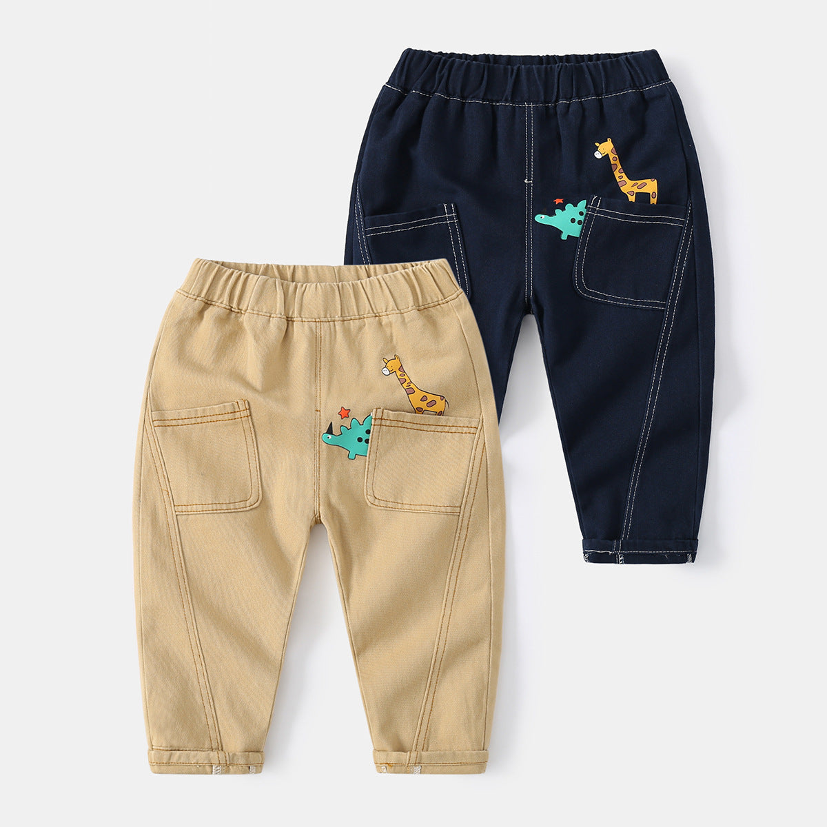 [513608] - Bawahan Celana Panjang Chino Anak Cowok - Motif Little Giraffe