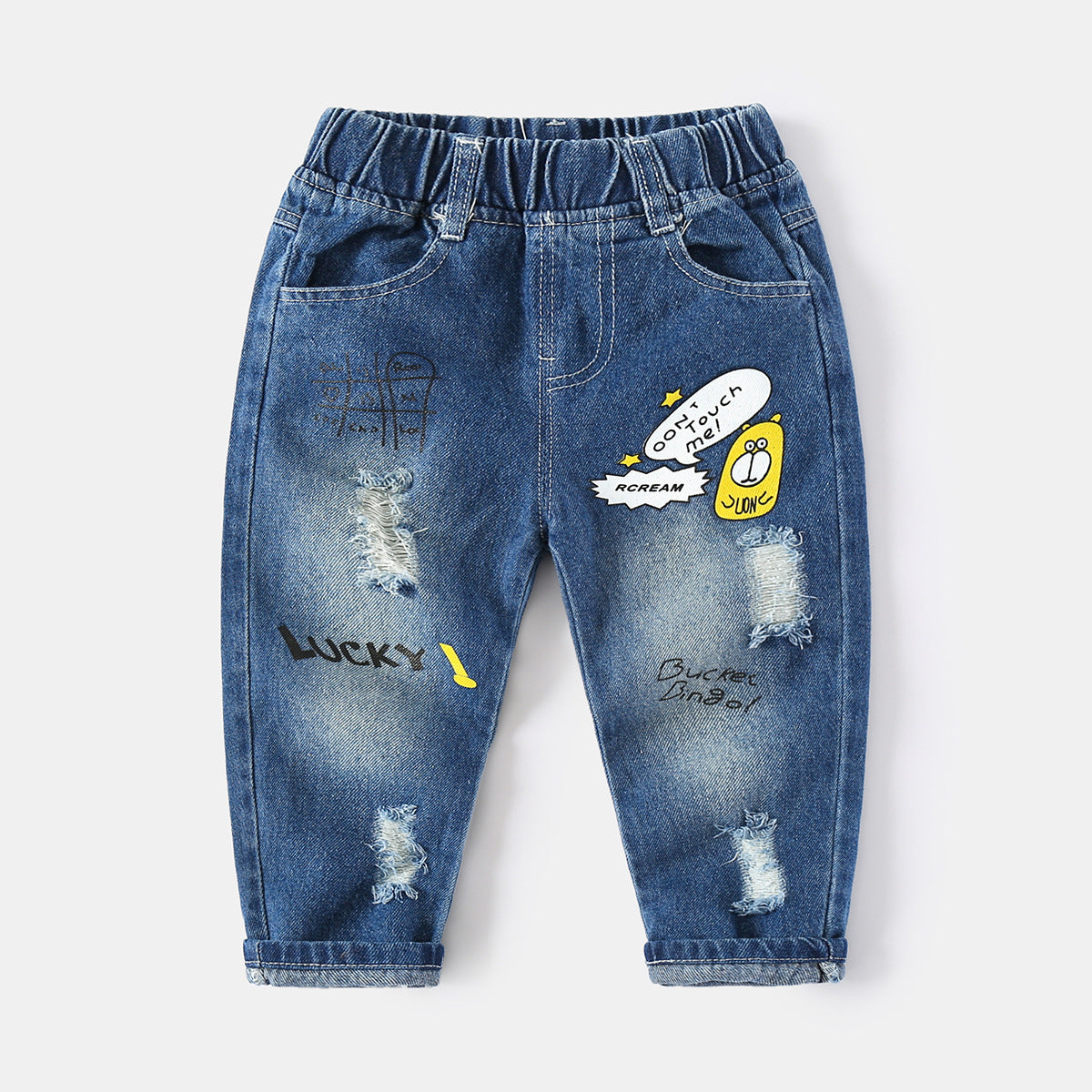 [513609] - Bawahan Celana Panjang Jeans Ripped Sobek Anak Laki-Laki - Motif Touch Me!