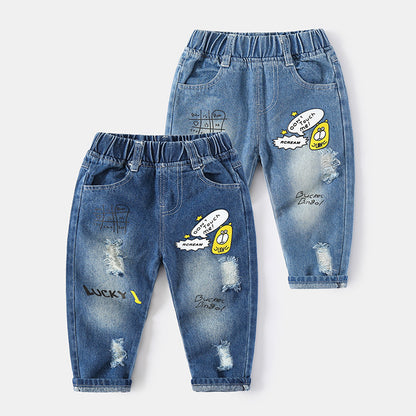 [513609] - Bawahan Celana Panjang Jeans Ripped Sobek Anak Laki-Laki - Motif Touch Me!