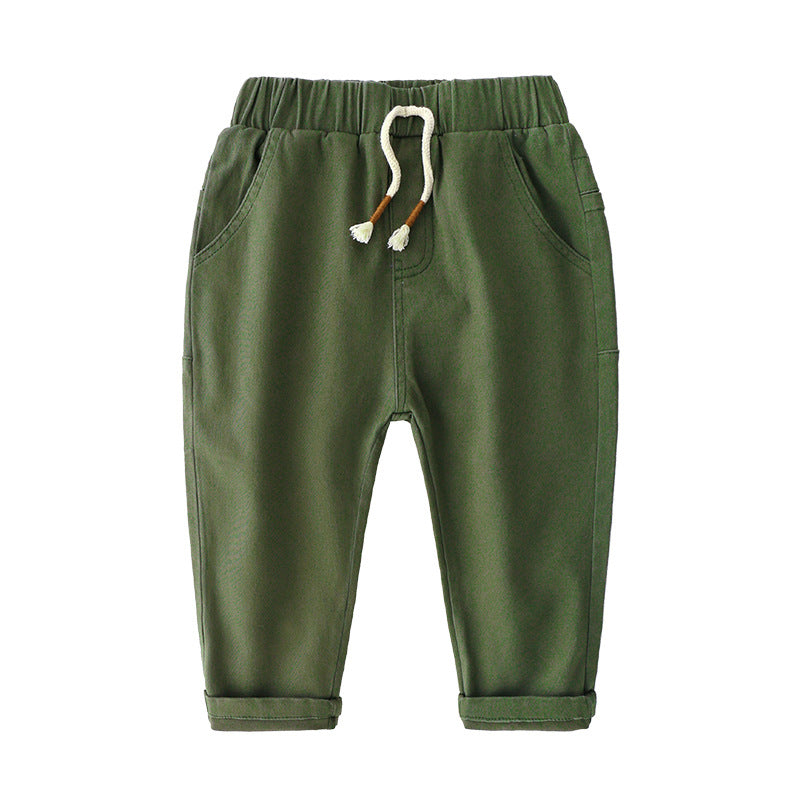 [513621] - Bawahan Celana Panjang Chino Polos Tali Anak Laki-Laki - Motif Plain Knot