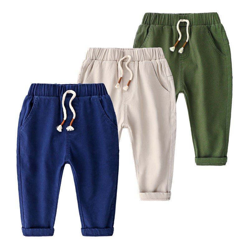 [513621] - Bawahan Celana Panjang Chino Polos Tali Anak Laki-Laki - Motif Plain Knot