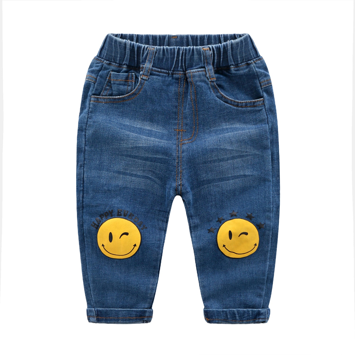 [513623] - Bawahan Celana Panjang Jeans Anak Cowok - Motif Happy Wink