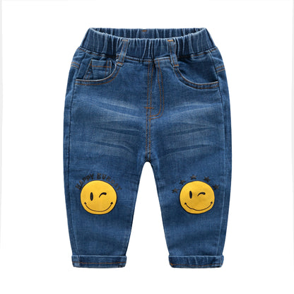 [513623] - Bawahan Celana Panjang Jeans Anak Cowok - Motif Happy Wink