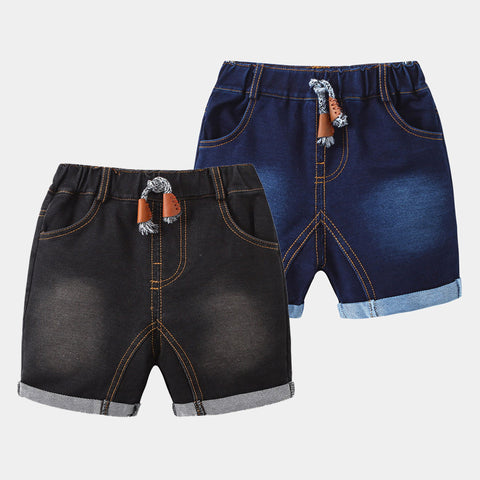 [513627] - Bawahan Celana Pendek Jeans Tali Anak Cowok - Motif Plain Tie