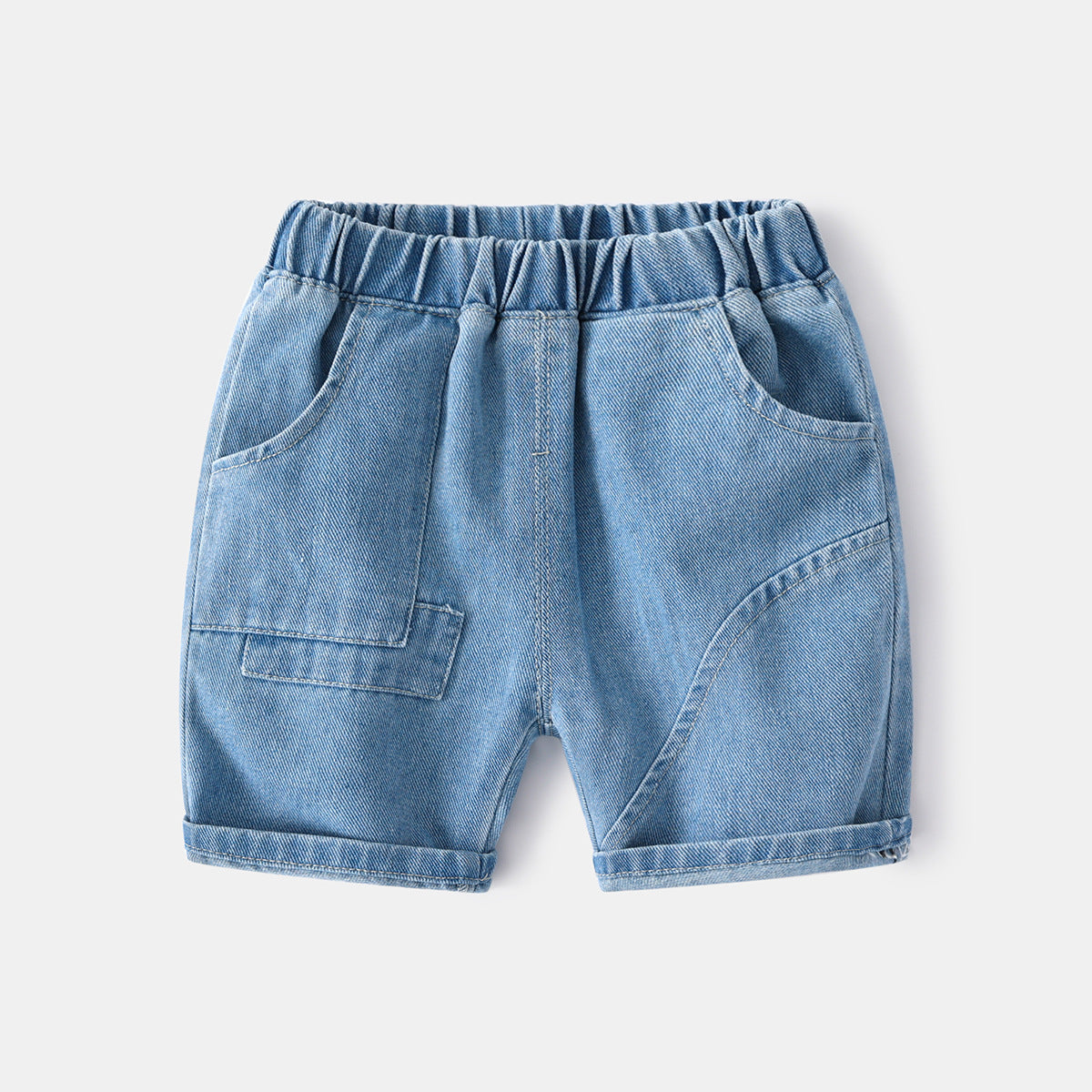 [513645] - Bawahan Celana Pendek Jeans Polos Anak Laki-Laki - Motif Plain Strip